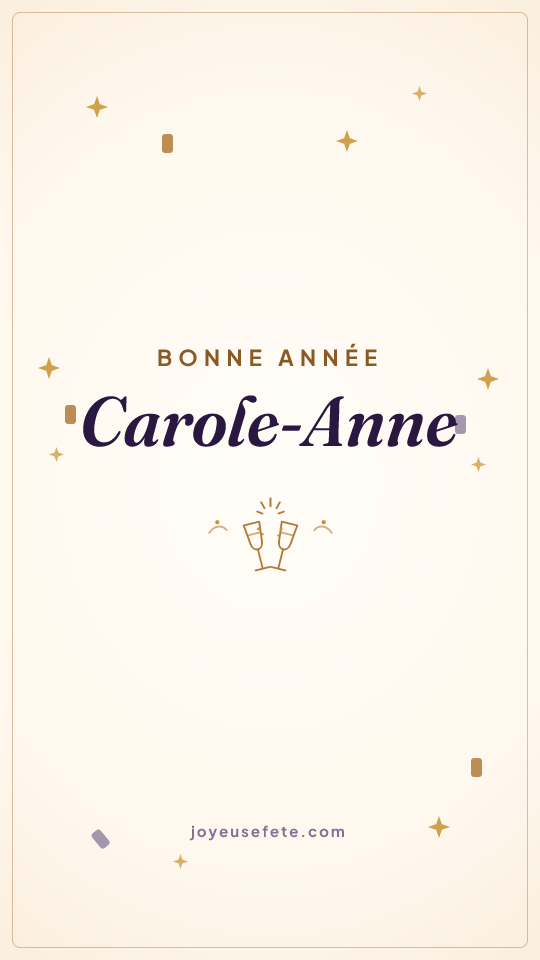 Image « Bonne année Carole-Anne » au format story