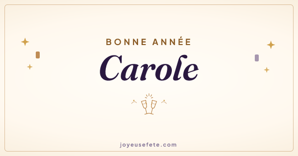 Image « Bonne année Carole » au format large