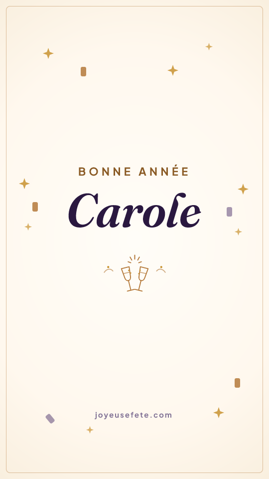 Image « Bonne année Carole » au format story