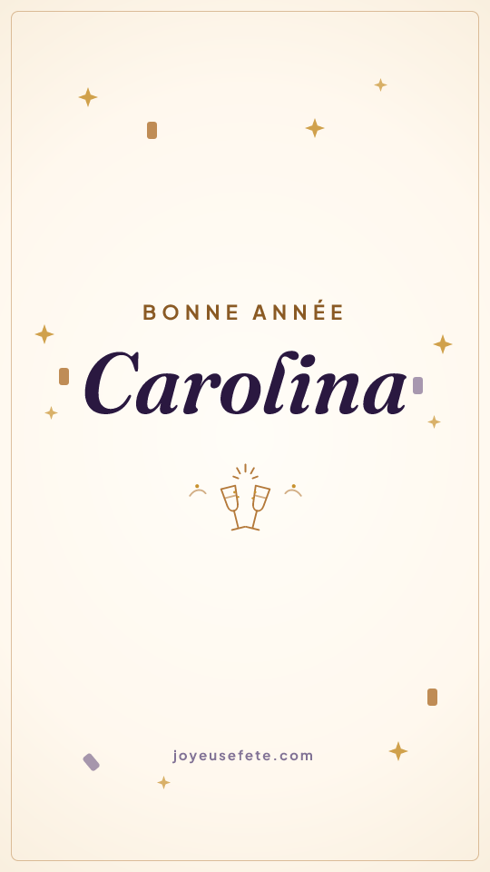 Image « Bonne année Carolina » au format story