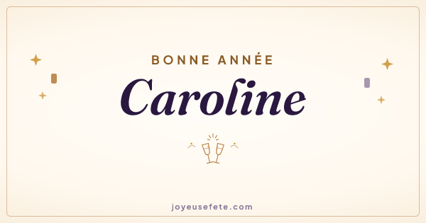 Image « Bonne année Caroline » au format large