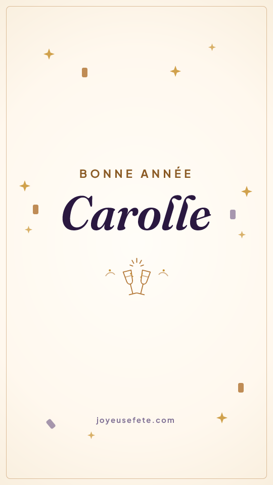 Image « Bonne année Carolle » au format story