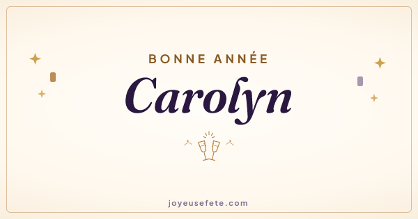 Image « Bonne année Carolyn » au format large