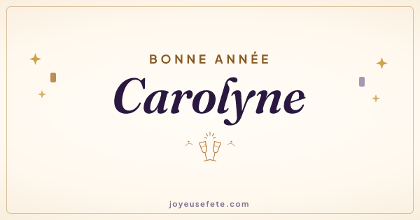 Image « Bonne année Carolyne » au format large