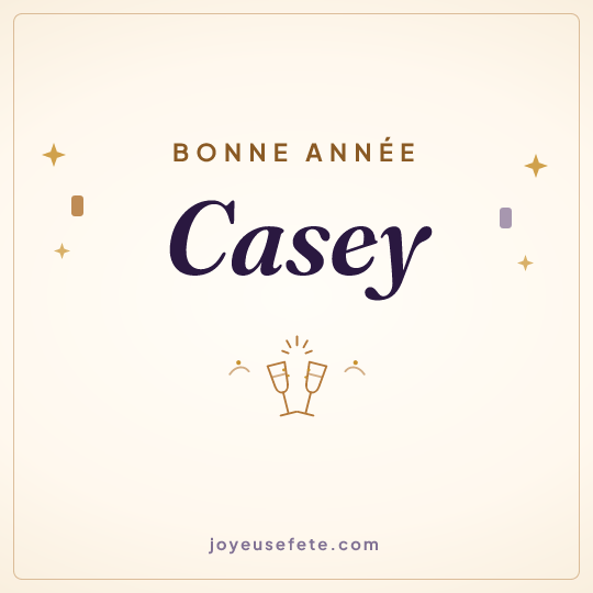 Image carrée « Bonne année Casey » pour WhatsApp