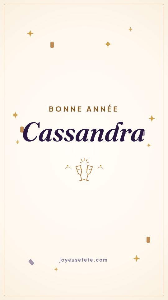 Image « Bonne année Cassandra » au format story