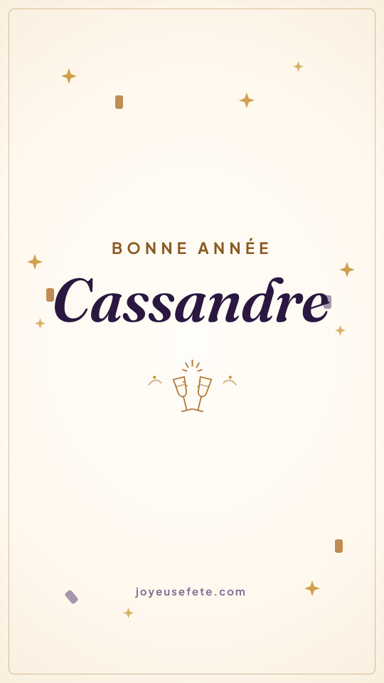 Image « Bonne année Cassandre » au format story