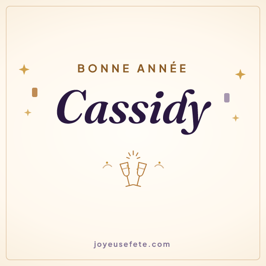 Image carrée « Bonne année Cassidy » pour WhatsApp