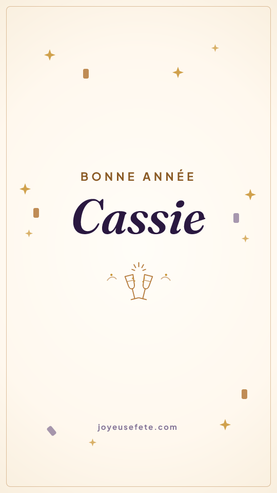 Image « Bonne année Cassie » au format story