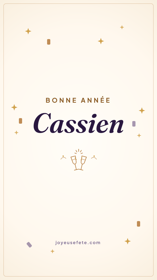 Image « Bonne année Cassien » au format story