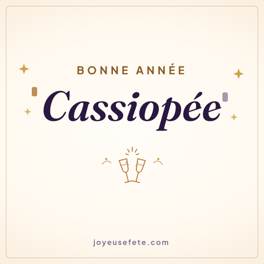 Image carrée « Bonne année Cassiopée » pour WhatsApp
