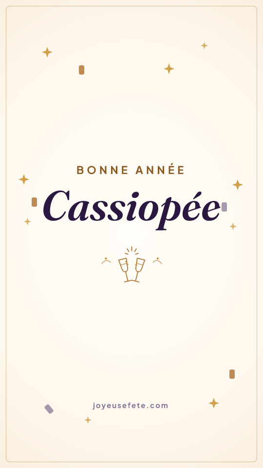 Image « Bonne année Cassiopée » au format story