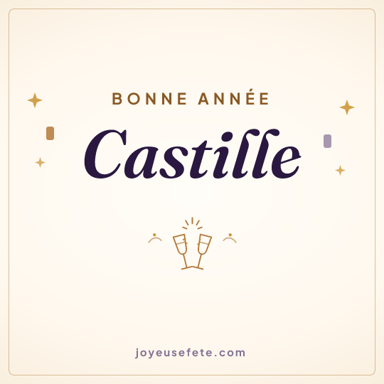 Image carrée « Bonne année Castille » pour WhatsApp