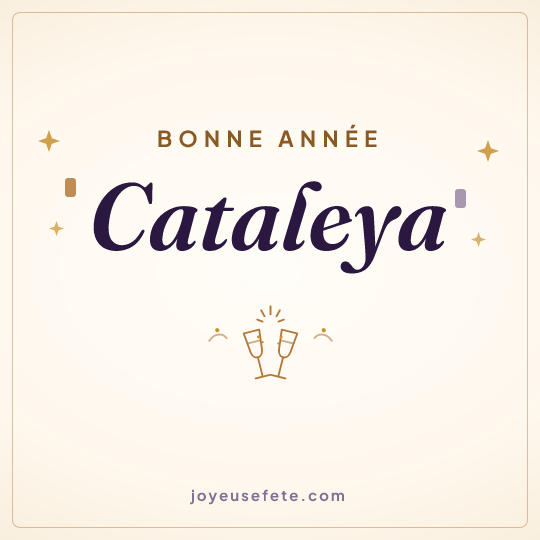 Image carrée « Bonne année Cataleya » pour WhatsApp