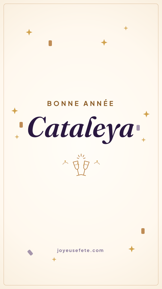 Image « Bonne année Cataleya » au format story