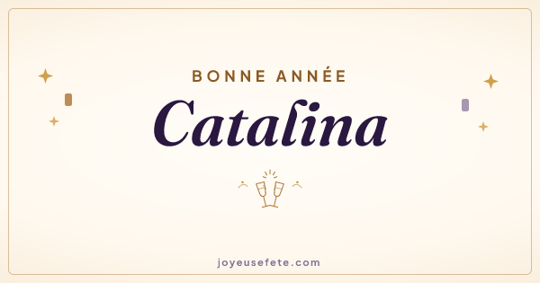 Image « Bonne année Catalina » au format large