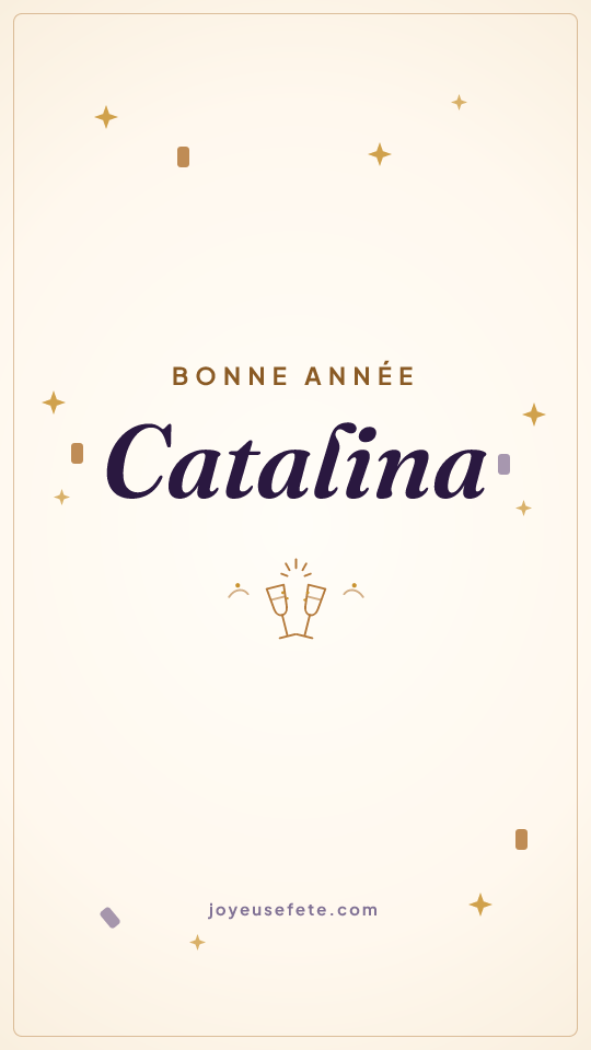 Image « Bonne année Catalina » au format story