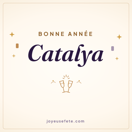 Image carrée « Bonne année Catalya » pour WhatsApp