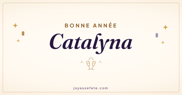 Image « Bonne année Catalyna » au format large