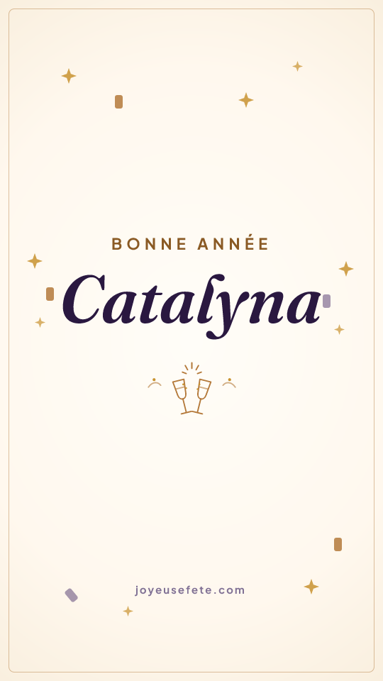 Image « Bonne année Catalyna » au format story