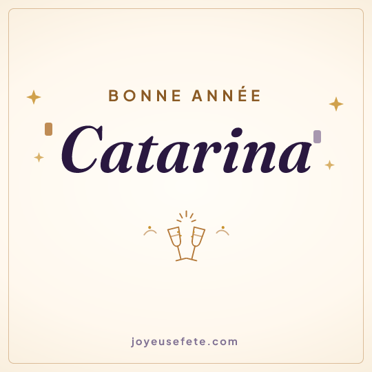 Image carrée « Bonne année Catarina » pour WhatsApp