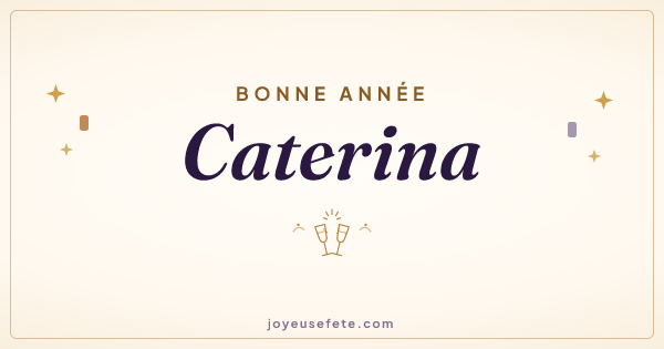 Image « Bonne année Caterina » au format large