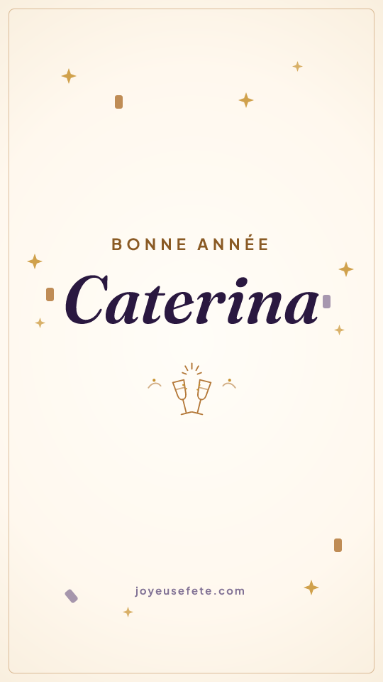 Image « Bonne année Caterina » au format story