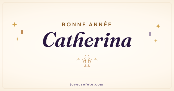 Image « Bonne année Catherina » au format large