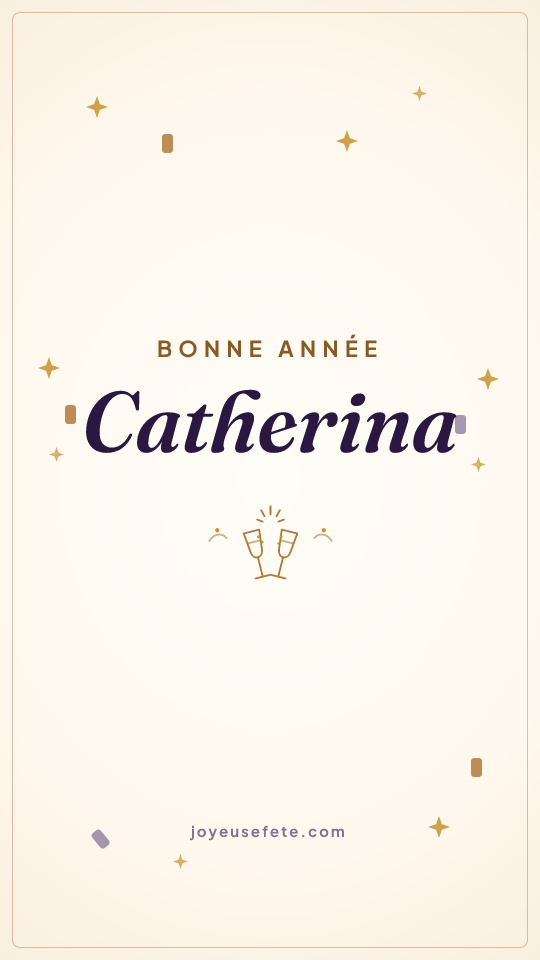 Image « Bonne année Catherina » au format story