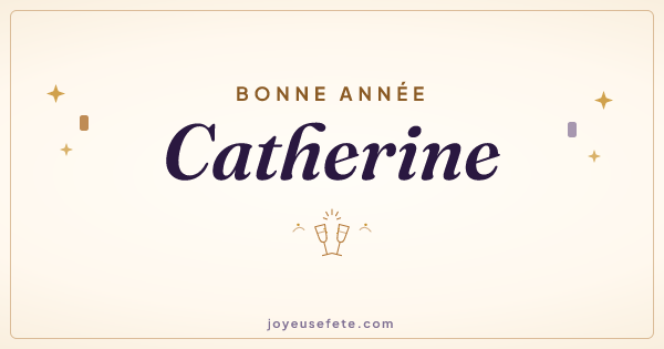 Image « Bonne année Catherine » au format large