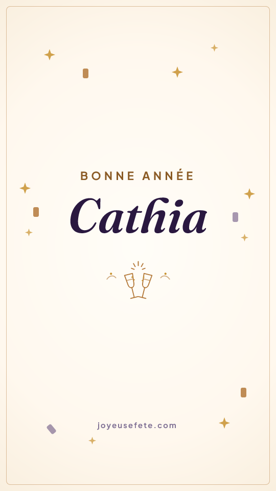Image « Bonne année Cathia » au format story