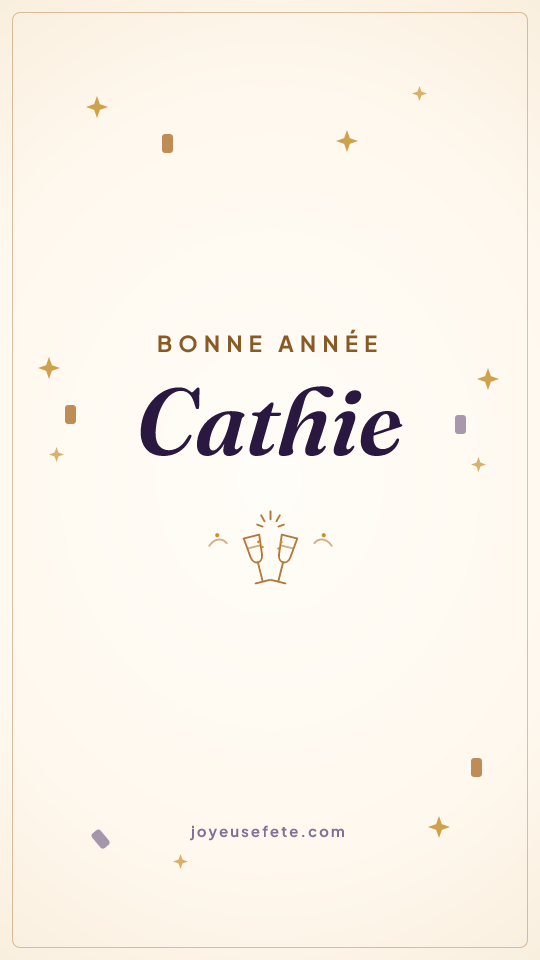 Image « Bonne année Cathie » au format story