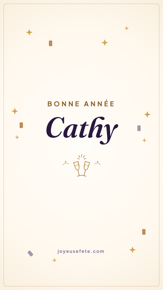 Image « Bonne année Cathy » au format story