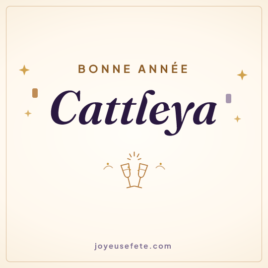 Image carrée « Bonne année Cattleya » pour WhatsApp