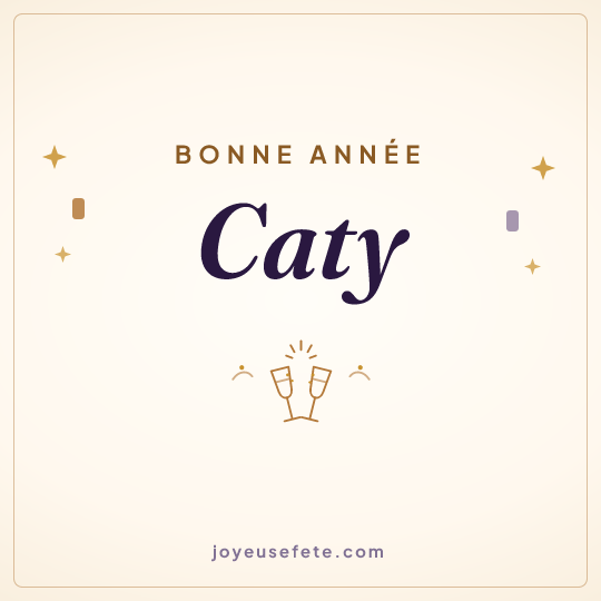 Image carrée « Bonne année Caty » pour WhatsApp