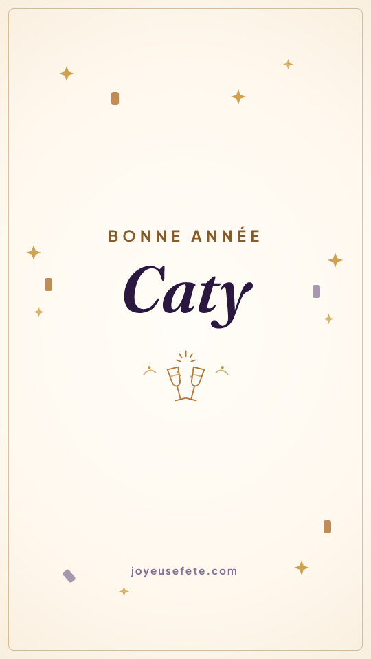 Image « Bonne année Caty » au format story