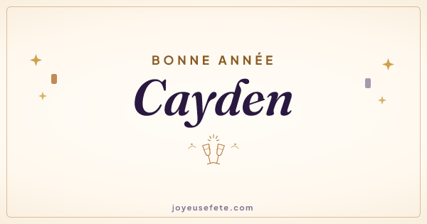 Image « Bonne année Cayden » au format large