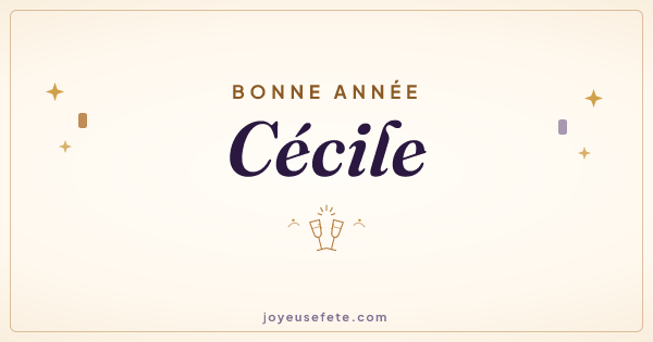 Image « Bonne année Cécile » au format large