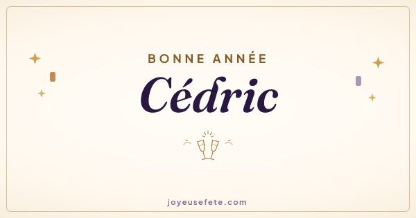 Image « Bonne année Cédric » au format large