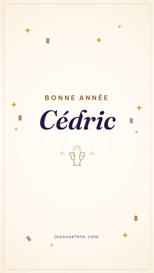 Image « Bonne année Cédric » au format story