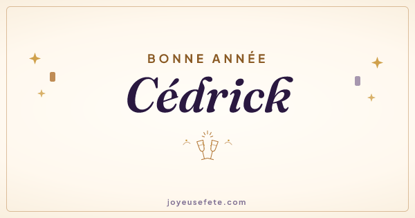 Image « Bonne année Cédrick » au format large