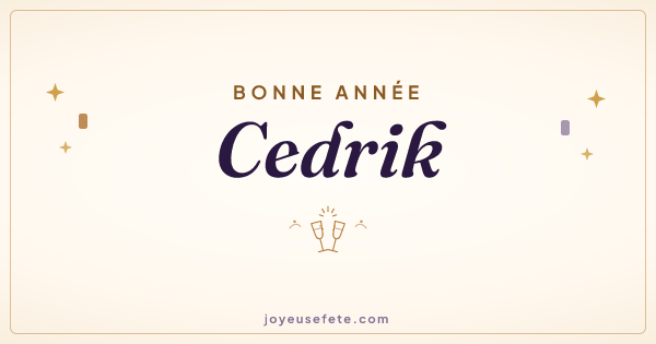 Image « Bonne année Cedrik » au format large