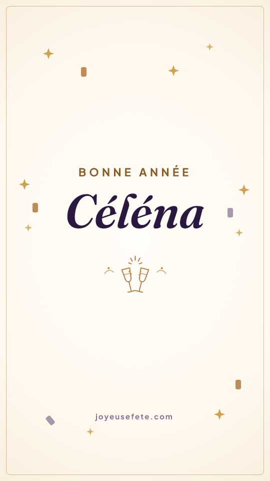 Image « Bonne année Céléna » au format story
