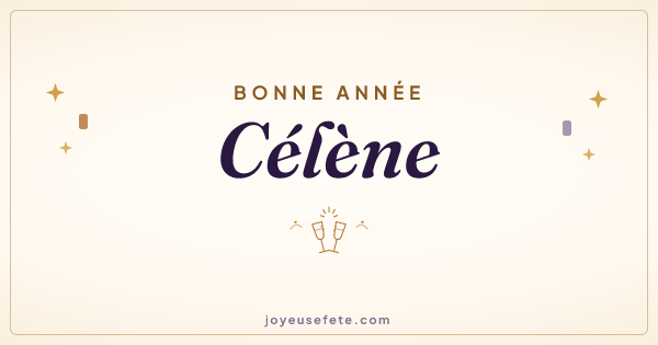Image « Bonne année Célène » au format large