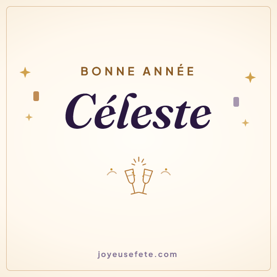 Image carrée « Bonne année Céleste » pour WhatsApp