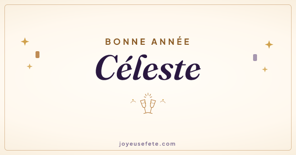 Image « Bonne année Céleste » au format large