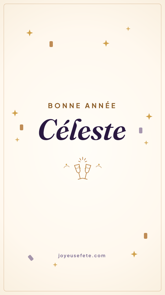 Image « Bonne année Céleste » au format story