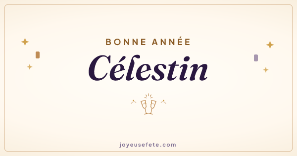 Image « Bonne année Célestin » au format large