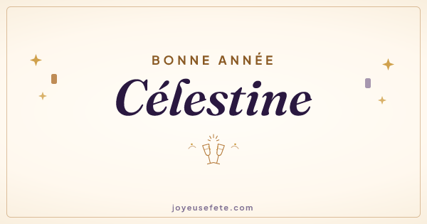 Image « Bonne année Célestine » au format large