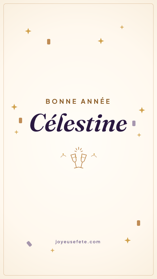 Image « Bonne année Célestine » au format story